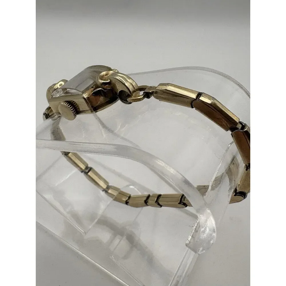 Vintage Elgin De Luxe 10K Gold Filled Ladies Watch Art Deco Kreisler RUNNING